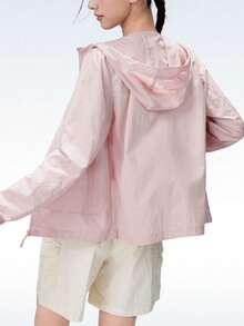 CAMEL CROWN 女士户外轻便透气防晒外套，高紫外线防护，清凉透气，适合春夏穿着 - 山茶粉 - 查看 4