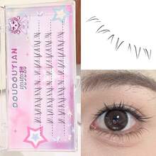 30 st. klustersegmenterade undre fransar, ultramjuka, handmålade, spetsig svansdesign, extremt fina, transparenta stjälkar, distinkta fransar, naturliga, lätta, hudvänliga, lämpliga för daglig smink och pendling - Visa 9