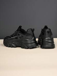 Simple, Casual, Non-Slip, Shock-Absorbing, Wear-Resistant, Comfortable, Versatile, Breathable, Youth Shoes, Flat Shoes, Running Shoes, Sports Shoes For Boys And Girls. - Black - View 4