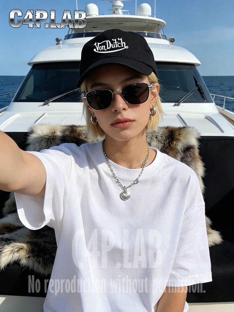 1 Hat, A Baseball Washable Cap With The Vondutch Logo, Featuring A Classic Casual Stylish Retro Soft Sweatband, Adjustable Size, Lightweight Multifunctional Baseball Cap, With Sun Protection And UPF 50 UV Protection, Suitable For Outdoor Sports. - A - Xem 1