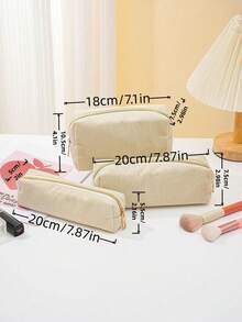 1 hộp đựng bút - Túi đựng bút có khóa kéo bền chắc, túi đựng văn phòng phẩm, thích hợp cho đồ dùng học tập, văn phòng và sử dụng tại nhà. - A - Xem 3