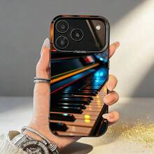 Funda para Teléfono P-Piano Vibe para iPhone 17, 16, 15, 14, 13, 12, 11, Pro, MAX, Blanca Mate, Resistente a Golpes - Negro - Ver 3