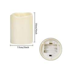 Conjunto de 3 velas eletrônicas sem chama com efeito de chama tremulante realista, luzes de LED ideais para decoração de Halloween, Natal e casamentos. - conjunto de 3 peças - Ver 6