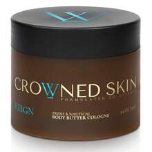 Crowned Skin Reign Body Butter Cologne For Men | Fresh & Nautical | New Moisturizing Formula Scented With Pink Pepper & Bergamot | Infused With Natural Shea & Mango Butters | All-Day Fragrance | 4.4oz - Multicolor - View 2