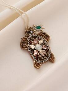 1 chiếc móc khóa hình rùa biển phong cách đại dương Bohemian đính cườm thủ công, hình dáng có thể hơi khác nhau. - Nhiều màu - Xem 6