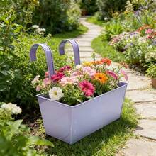 1/5/10个装金属桶花盆 - 复古阳台壁挂式花盆，带把手，花园装饰，适合室内外使用 - 彩色 - 查看 22