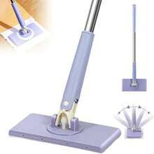 Automatic Cloth Changing Mini Mop,Hands-Free Mini Mop Compatible With Face TowelsReplaceable Cloth Mini Mop,360 ° Rotating Head Push-Pull Handle Design, Suitable For Hard Floors And Marble, Glass, Ceramic Tiles - A - Xem 8