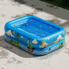 1 pieza Piscina inflable con dosel, piscina de PVC para entretenimiento familiar para fiestas de agua al aire libre, sin necesidad de electricidad ni baterías, incluye múltiples accesorios - A - Ver 1
