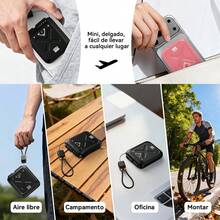 Minicargador inalámbrico de bolsillo, incluye cable, batería externa de carga rápida. - Rosa - Ver 9