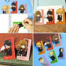 Harry Potter Marcapáginas de metal hueco de los personajes Harry, Hermione, Ron, Malfoy, regalo de cumpleaños de papelería, accesorios de lectura, regalo de San Valentín interesante para compañeros de clase, maestros y amigos - Multicolor - Ver 6