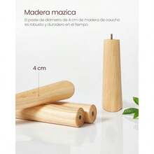 VASAGLE Percero de Madera Maciza 3 uras Ajustab 51 1 x 44 3 x 177  Ropa Sero Salón Dormito Oficina Nogal Oscuro MRCR01WNV2 - Bastante oscuro - Ver 5