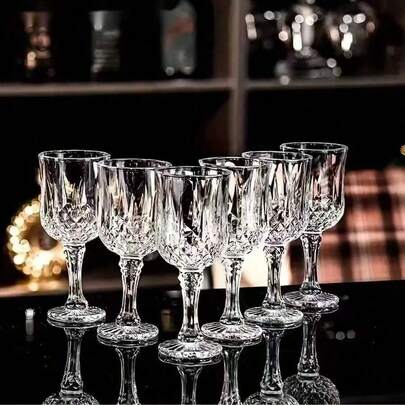 12pcs Elegant Champagne Glasses - Premium Diamond Cut Embossed Glassware, Reusable, Suitable For Household Use, Hand Wash, Ideal For Valentine's Day, Parties, New Year Gatherings, Mother's Day Or Back To School Season, Suitable For Drinking Water, Milk, Tea, Juice, Coffee, Champagne, Applicable For Cafes, Homes, Restaurants, Parties, Balls, Father's Day Gift, Mother's Day Gift, Gift For Friends, Boyfriend/Girlfriend, Family, Teachers, Colleagues