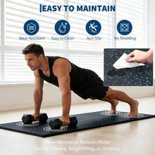 ShiningLove 12 Tiles/24Tiles High-Density EVA Foam Gym Floor Mats 48 Sq Ft/96 Sq Ft – 0.56" Thick, Waterproof Non-Slip Interlocking Tiles For Home Gym & Garage - 黑/藍 24 塊磁磚 - 查看 6
