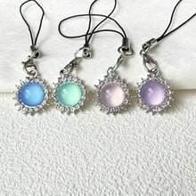 1 chiếc mặt dây chuyền trang trí điện thoại đính đá quý nhiều màu sắc, phụ kiện điện thoại, quà tặng ngày lễ cho bạn gái, người yêu, bạn bè, có thể dùng làm móc khóa hoặc móc treo tai nghe, phù hợp với điện thoại thông minh. - Nhiều màu - Xem 3