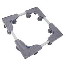Support de base pour réfrigérateur mobile en alliage de fer, chariot réglable avec frein, équilibre, angle de nivellement, mesure pour meubles, électroménagers, organisateur de frigo, réfrigérateur - Voir 10