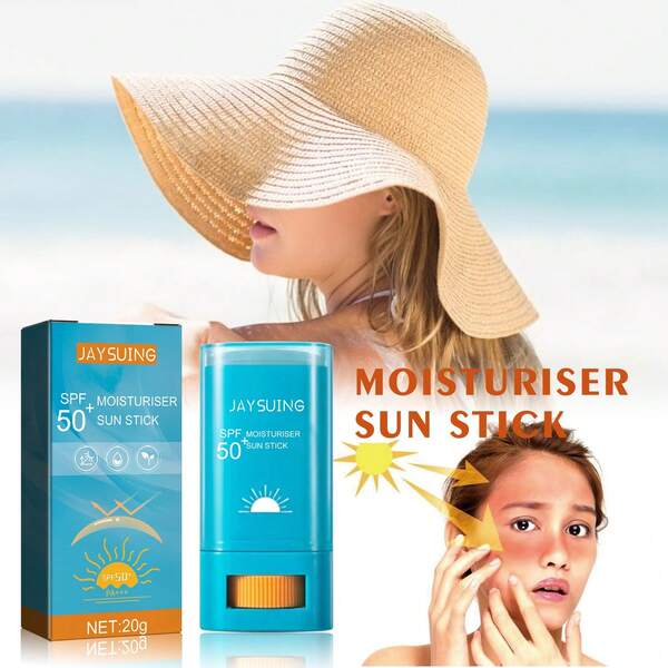 JAYSUING Sunscreen SPF 50+ Sun Skin Protection Prevent Sunburn & Sunspots Reduce Redness Facial Body Skin Moisturizing Lightweight Summer Outdoor Essentials Portable Skin Protective