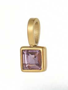 1件装女士钻石项链，祖母绿诞生石项链，优雅黄金项链（送给母亲），蓝绿色立方氧化锆吊坠项链，女士珠宝生日礼物 - 彩色 - 查看 12