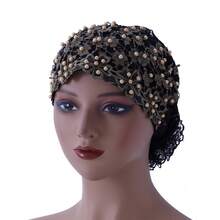 春夏头巾帽，时尚刺绣珠饰蕾丝，透气舒适，适合遮盖白发，也适合海滩度假等场合。 - 蕾絲釘珠帽 - 查看 15