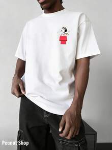 New Arrival Snoopy Officially Licensed White T-Shirt (For 18-35Yrs) - 100% Cotton, Ultra Comfortable & Super Soft, Relaxed Fit, Stylish New Retro Street Style With Retro-Futurism Snoopy Limited Edition Print, High-Value Appearance, High Turnover Rate, Daily Versatile & Commute Essential, Express Delivery - 白色 - 查看 1