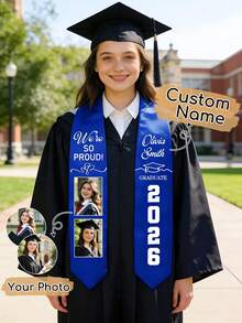 Dây đeo tốt nghiệp cá nhân hóa năm 2026, món quà tốt nghiệp cao cấp có tên và ảnh. - Nhiều màu - Xem 1