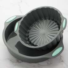 Silicone Cake Mold Set, Heat-Resistant Baking Tray Mold, Donut, Toast, Sponge Cake Mold, Deep Gray Baking Pan Set - Grey - View 7