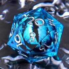 1pc Rotating D20 Eyeball Polyhedral Dice, Transparent Resin Handmade Dice For Role-Playing Games, Board Games, MTG, Pathfinder, RPG, Party Gifts And Decorations - Multicolor - View 7