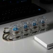 Keyboard Decompression Toy, 4-In-1 Keyboard Decompression Button Fingertip Clicker, Keyboard Decompression Keychain, Stress-Relieving Button Gift. - Multicolor - View 13