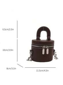 Wholesale 2026 New Arrival Exquisite Portable Makeup Cosmetic Box Case, Mini Bag Shoulder/Crossbody Bag For Women - Brown - View 7
