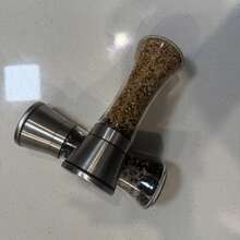 Bộ 2 máy xay muối và tiêu bằng thép không gỉ, máy xay cầm tay kèm bình thủy tinh, thích hợp cho nhà bếp và tiệc nướng BBQ. - Nhiều màu - Xem 6