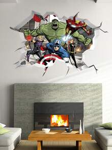 Marvel 3D Wall Sticker - Avengers: Climbing Wall Decal - Suitable For Living Room, Bedroom, Kitchen, Dining Room, Home Decor Gift, Wall Decoration - Multicolor - View 11