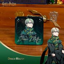 Harry Potter 1枚魔法斗篷系列铁皮徽章，哈利、赫敏、斯内普、马尔福、罗恩等魔法世界人物场景收藏徽章，复古方形徽章，金属别针，粉丝周边 - 彩色 - 查看 13