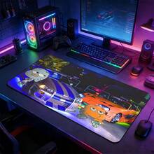 Extra Large Extended Gaming Mouse Pad With Cartoon Character And Racing Car Pattern, Non-Slip Rubber Base, Washable Stitched Edges, Suitable For Gaming Setup, Home Office, Ideal Gift For Gamers, Car Enthusiasts And Design Lovers - View 9