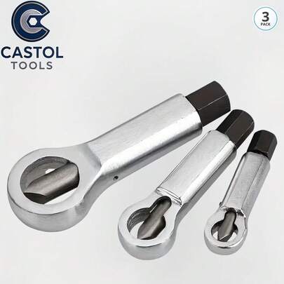3 piezas Separador de tuercas de metal, Rompedor de tuercas de metal, Herramienta manual de extracción y separación de tuercas