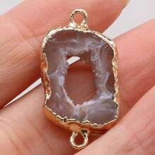 1 Piece Natural Stone Connectors Crystal Agates Charms Stone For Jewelry Making DIY Necklace Bracelets Handicrafts Accessories - 15x25-20x30mm - View 15