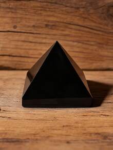 1pc Natural Crystal Pyramid Decor, Home Decoration, Meditation & Healing Crystal Pyramid - 2.8-3.2cm Pyramid - View 24