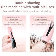 Máy cạo râu điện phiên bản nâng cấp mới, máy cạo râu điện 2 trong 1 dành cho nữ với màn hình hiển thị mức pin (phù hợp cho mọi vùng cơ thể), máy tỉa lông vùng bikini cho nữ, chống nước, chuyên dụng cho vùng bikini khô và ướt. - Mô hình nâng cấp - Xem 6