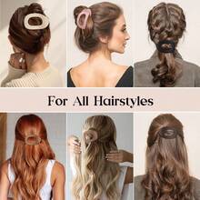 6-Piece Colorful Flat Round Hair Clip Set, Non-Slip Alligator Clips With Curved Design, Vintage Minimalist Hair Accessories For Women. Suitable For Various Hairstyles, Including Claw Clips, Hair Slides, Side Barrettes, Bobby Pins And Other Hair Accessory Styles. - 彩色 - 查看 9