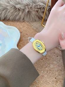 Oval Shaped Women's Quartz Watch Is Fashionable Exquisite Elegant And Retro Suitable For Daily Wear And Casual Gatherings It Is The Best Choice For Gift Giving - Gold - View 8