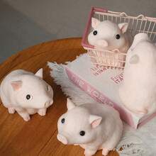 1 pieza Muñeco de peluche suave y divertido de cerdo, adecuado para fiestas de cumpleaños de Pascua y Navidad, un divertido muñeco apretable - Multicolor - Ver 4