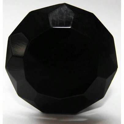 Small Blk Cut Gl Drawer & Cupboard Pulls (Knobs) X 8 FREE POSTAGE