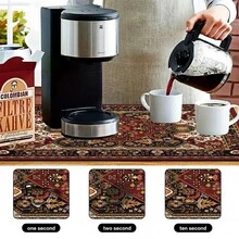 1pc Vintage Floral & Geometric Pattern Absorbent Drying Mat, Suitable For Dining Table, Coffee Machine, Multi-Purpose Drainage Pad, Home Gift, Desktop Decor - XYLSD-96 - View 7