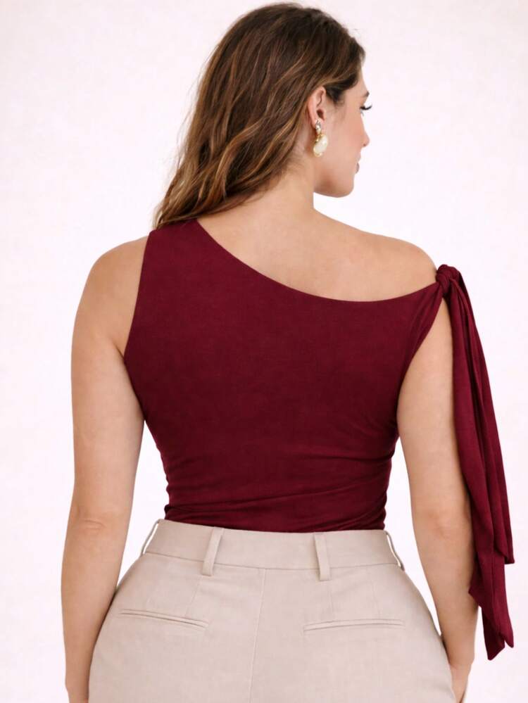 Women's Blouse With Bow - Elegant, Stylish, Chic, Comfortable, Casual, , Fashionable, Blogger-Friendly, Summer 2026 - 紫紅色 - 查看 6