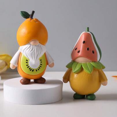 1 Tượng người già dễ thương hình trái cây - Đồ trang trí chủ đề trái cây kỳ ảo, thích hợp trang trí sân vườn trong nhà/ngoài trời, quà tặng hoàn hảo, trang trí văn phòng & nhà cửa, trang trí trong nhà và ngoài trời, tượng người lùn, trang trí bàn làm việc, quà tặng sáng tạo, đồ trang trí hoàn hảo cho ngày lễ.