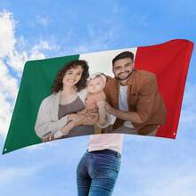 定制墨西哥国旗，个性化旗帜，耐用横幅，适合室内外装饰，是派对、商务活动、周年纪念、花园装饰的理想之选，色彩鲜艳，面料耐用，活动策划，户外横幅，墨西哥礼品创意，墨西哥风情，纪念礼品 - 彩色 - 查看 3