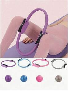 2件套普拉提圈和瑜伽球套装 - 健身套装，包含聚丙烯材质的普拉提圈和瑜伽球。 - 彩色 - 查看 5