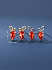 1 Đôi bông tai hình học bằng bạc Sterling S925, thanh lịch, đa năng, phù hợp đeo hàng ngày và dự tiệc cho nữ. - Hình học 1 - Xem 7