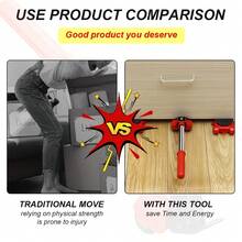 5件套重型搬运滑轮，家具升降器，家具滑轮套装，家具搬运滚轮工具，省力搬运重物工具，滚轮底座用于运输大型物品，轻松重新设计和布置客厅空间沙发 - A - 查看 13