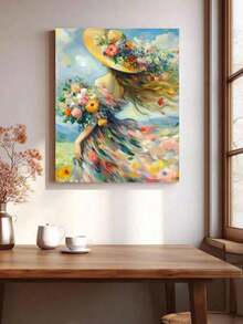 花卉与美妆DIY数字油画套装，精心绘制，用色彩表达您的个性，选择一幅油画装饰您的空间，自由选择。用色彩装点生活，展现个性。现在就开始您的艺术之旅吧！40*50厘米，不含画框 - 多色 - 查看 5