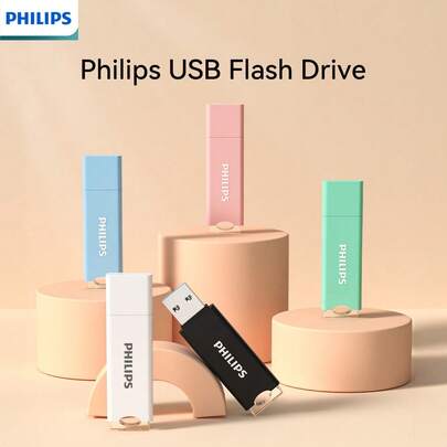 PHILIPS 飞利浦 2.0 USB 闪存盘，可爱马卡龙色设计，高速 2.0 数据传输，提供 8GB/16GB/32GB/64GB 容量可选。即插即用，广泛兼容，适用于办公室、学习和车载环境。