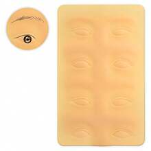 DQFART Bộ 1/2/3/6 miếng dụng cụ luyện tập kẻ lông mày và kẻ mắt 3D mô phỏng da thật, làm bằng cao su silicon, phù hợp cho người mới bắt đầu trang điểm và nghệ sĩ chuyên nghiệp luyện tập. - Xem 7